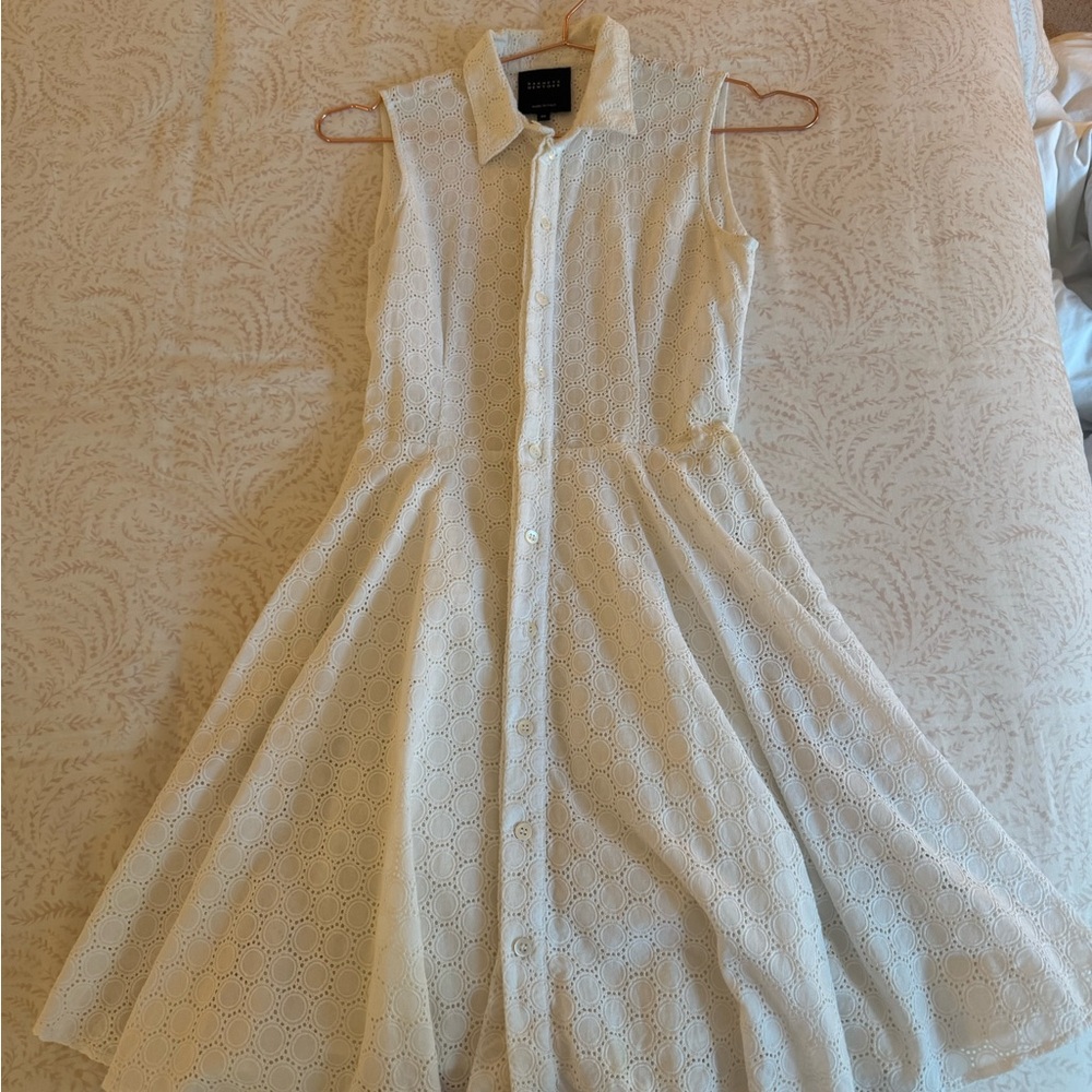 Barneys New York White Textured Dress